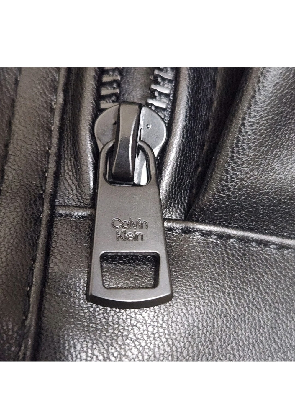 Calvin Klein Everday Essential Faux Leather Jacket M Moto Classic Capsule - Picture 12 of 14
